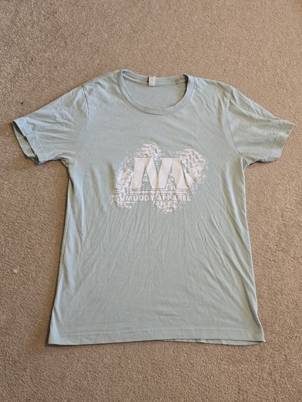 Gildan Light Green Short Sleeve Tee with White Logo